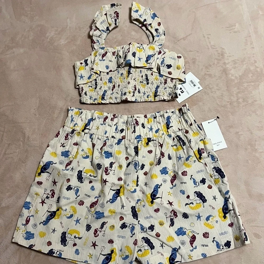 Kids High Waist Mermaid Matching Set